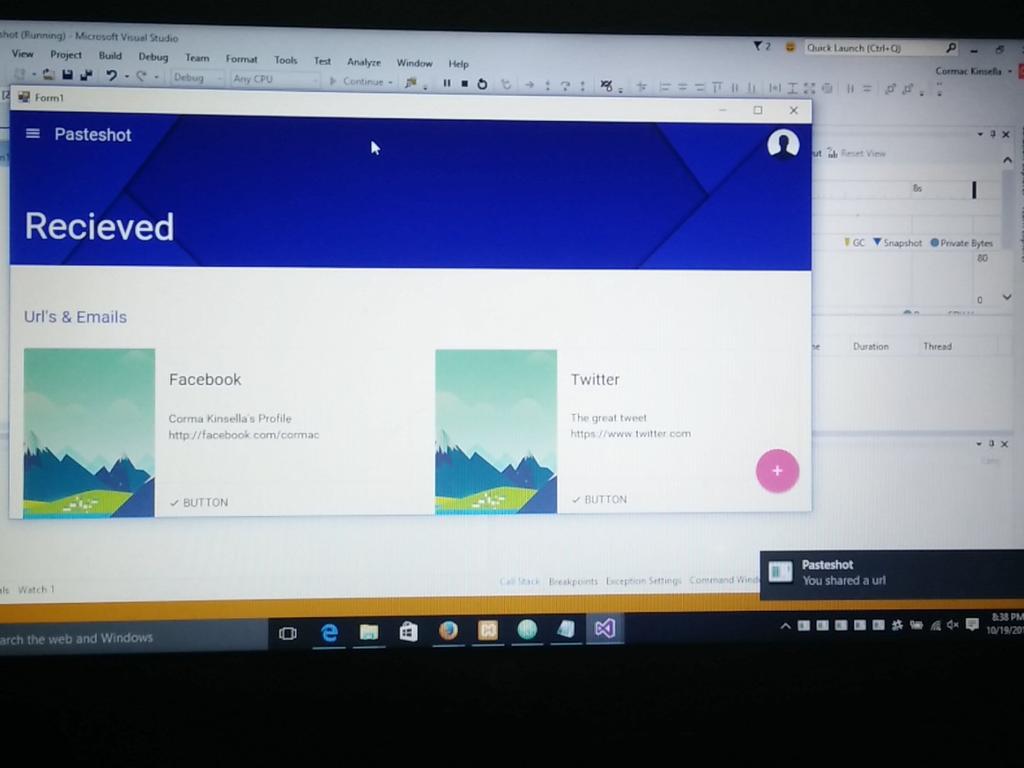 cormacpjk00's tweet image. A prototype of my app on windows @realpasteshot