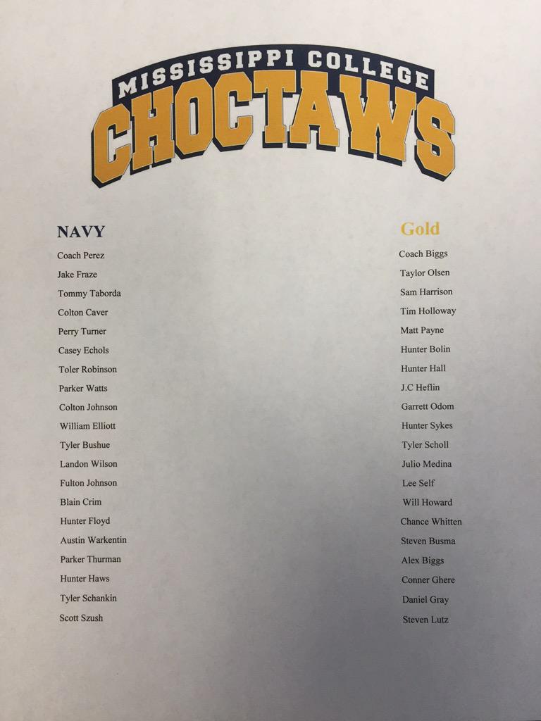 Mississippi College Baseball ⚾️ on Twitter "Rosters for the Navy and