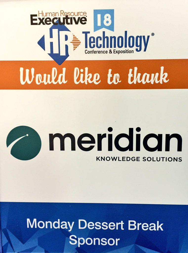 MeridianRyan's tweet photo. If you're looking for some Afternoon Delight, check out @MeridianKS dessert table at #HRTechConf #HRTechPickMeUp https://t.co/JmsOQFVifU