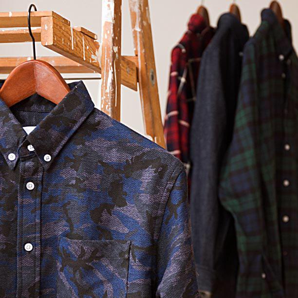 The Gino in Herringbone Camo | #bonvivantmontreal #japanesefabric #shirt #MadeinCanada