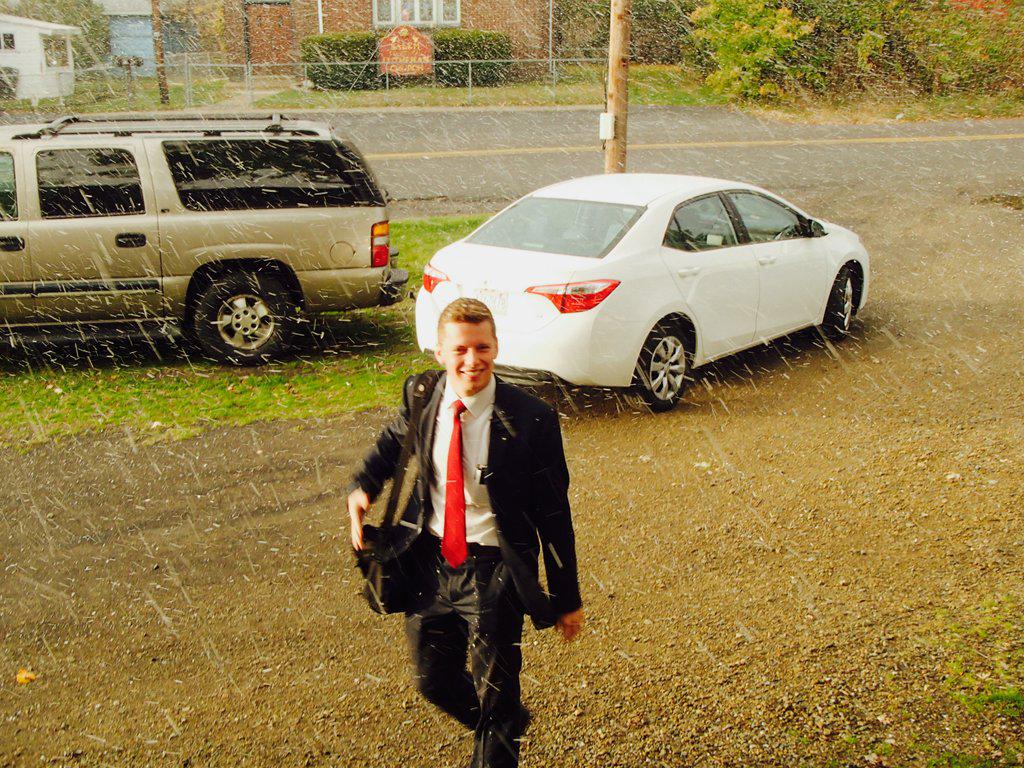 RomneyThatcher's tweet image. First snow of the season and many more to go in Hazleton, PA!  Stay warm Elder Thatcher. :)