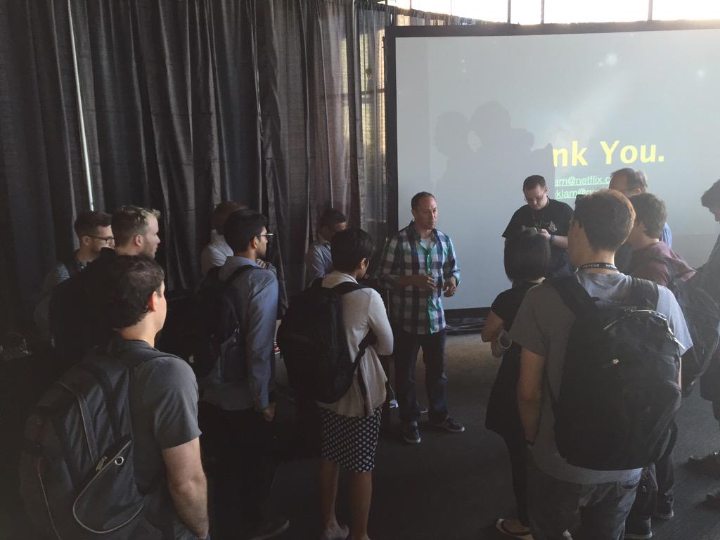 stinkydofu's tweet image. So many questions after a great talk by @bittersweetryan. Node.js it up! #HTML5DevConf