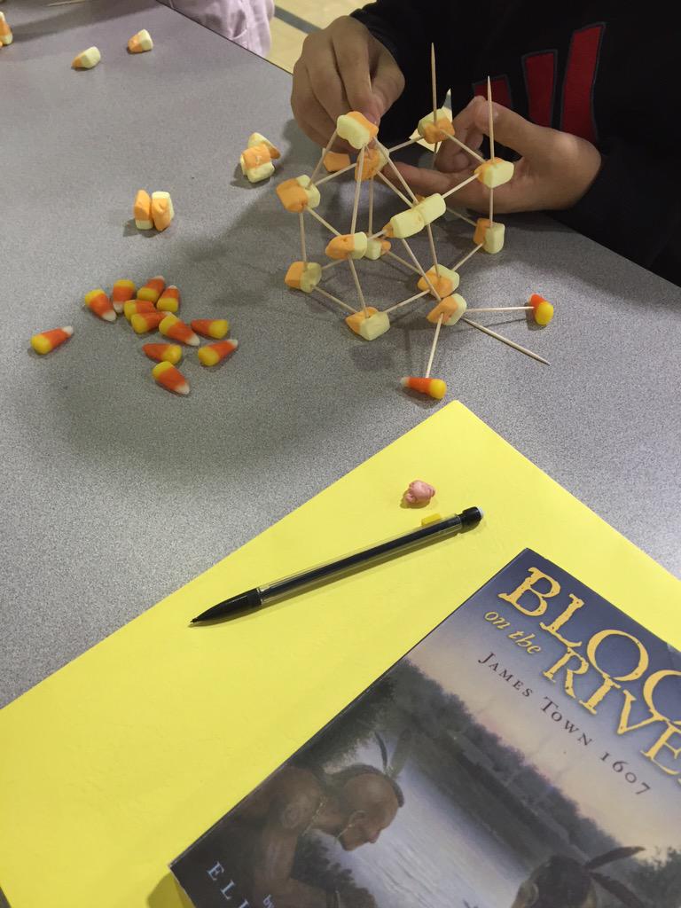 ElemMathCoach's tweet image. Building candy structures during literacy and tech night. #tesgulls #wearevbschools