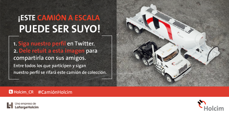 Holcim_CR's tweet photo. ¿Quiere ganarse este camión Mack? Solo síganos en TW y dele retweet a esta imagen. #CamiónHolcim https://t.co/W0E2VFGNki