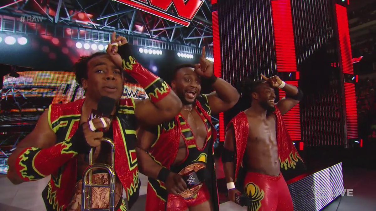 WWEUniverse's tweet photo. "You might as well call us unicorns, because we've brought MAGIC back to WWE!" - #TheNewDay #RAW https://t.co/sKMfrFF1Vd