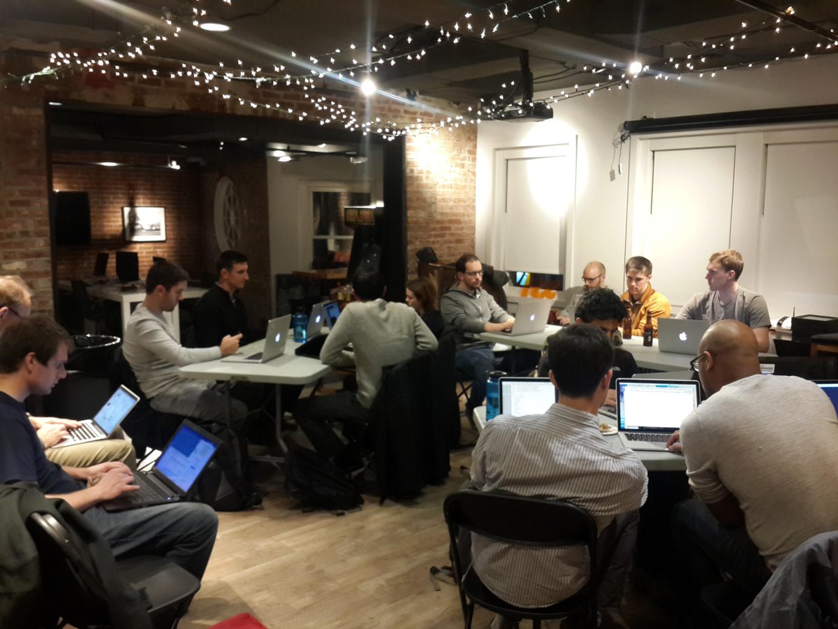 Thanks <a href="/canvascowork/">Canvas</a> for the space &amp; <a href="/socialtables/">Social Tables</a> for the food, we’re having a productive night! #dctech #reactjs