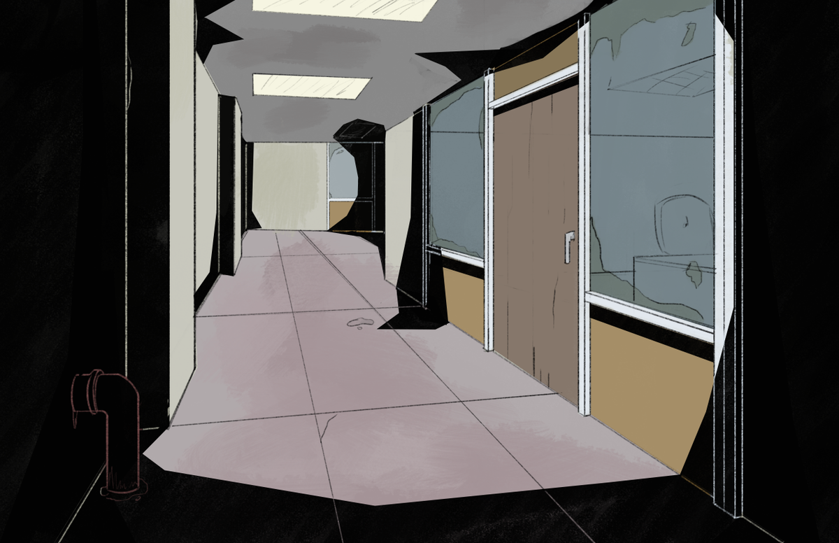 TwoHatGames's tweet photo. Sneak peak at some concept art of the inside of Building 37. More coming soon. #conceptart #gamedev #building37 https://t.co/JA2WEbl2jR