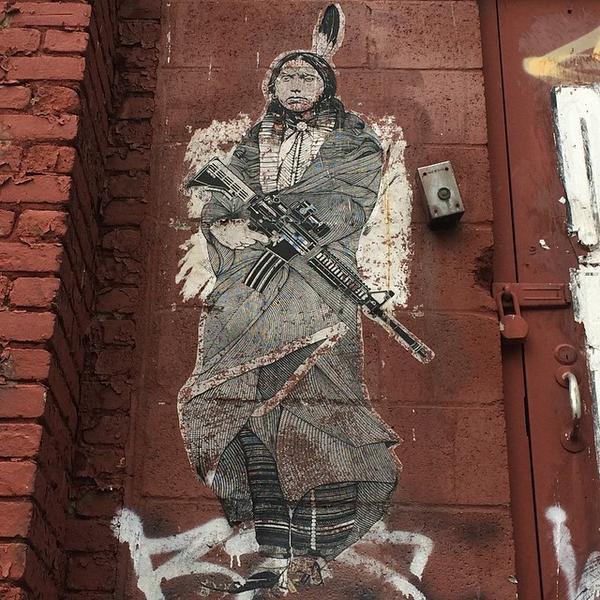 Native Genocide #wheatpaste art celebrate and remember the oppressed #IndigenousAmericans #Graffiti @StArtEverywhere