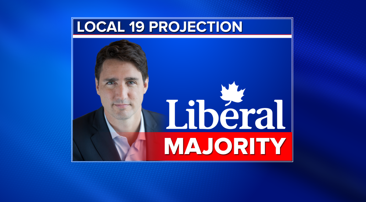 local19's tweet photo. BREAKING NEWS: Local 19 News projects a #LIBERAL #MAJORITY government. #elxn42 https://t.co/L32G5YNrrM