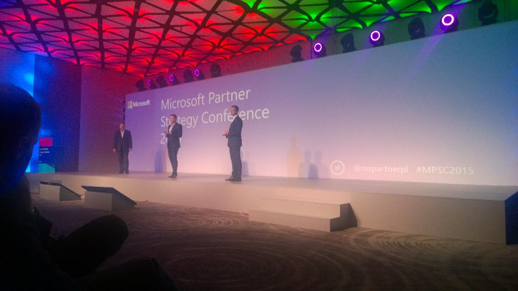 jensieger's tweet photo. Keynotes kicking off at #mpsc2015 @wituszynski @mspartnerpl. Now let's talk #partnerprofitability https://t.co/2fGGYej8Te