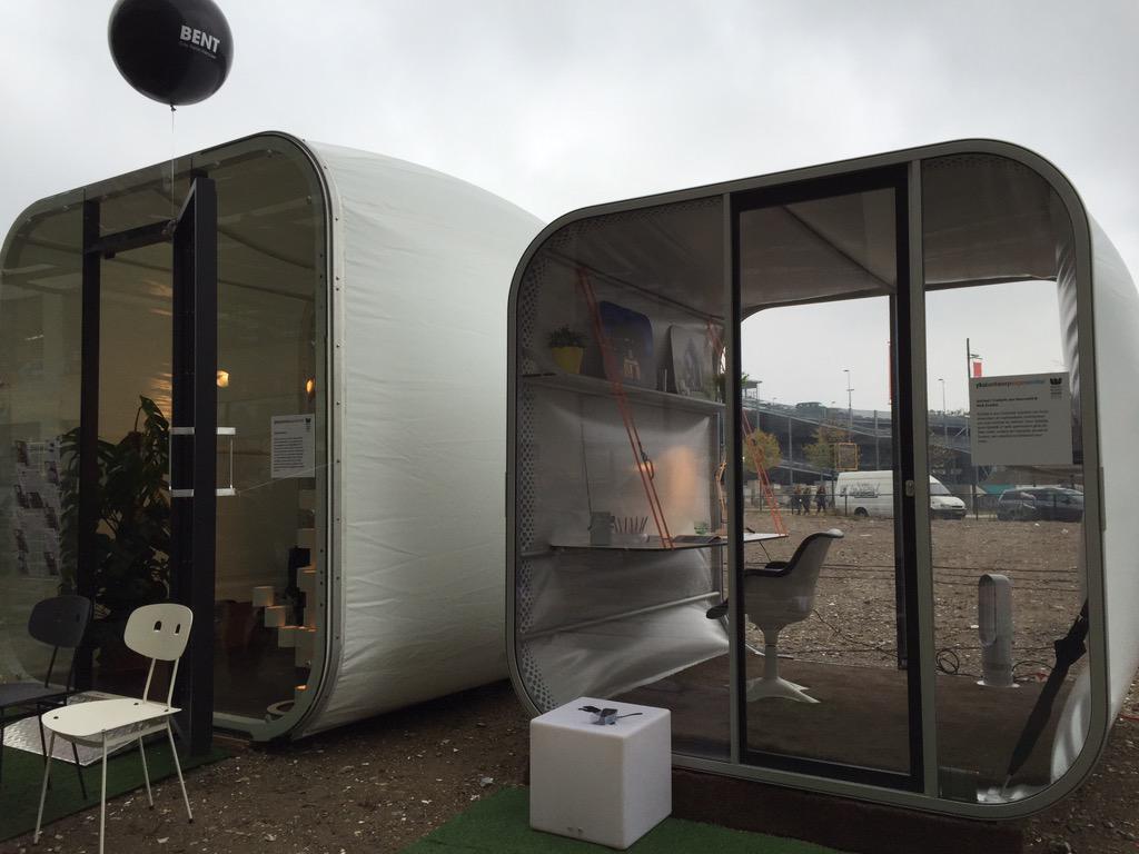 Strijp S tijdens #DDW15 Snoozebox. Mobiele unit overal te plaatsen.