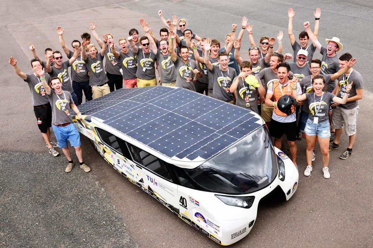 History is made: Stella Lux is the first solar-powered family car ever to drive 1500km on one single charge! #WSC15