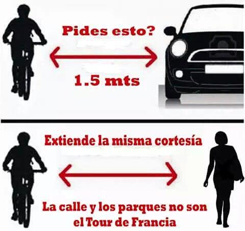 ¿Vas en bici para no contaminar?
¿Para hacer deporte?
¿Para disfrutar?

#Genial, pero no olvides que las normas también son para ti👌👌👌
¿Las cumples?➡👏👏👏👏👏