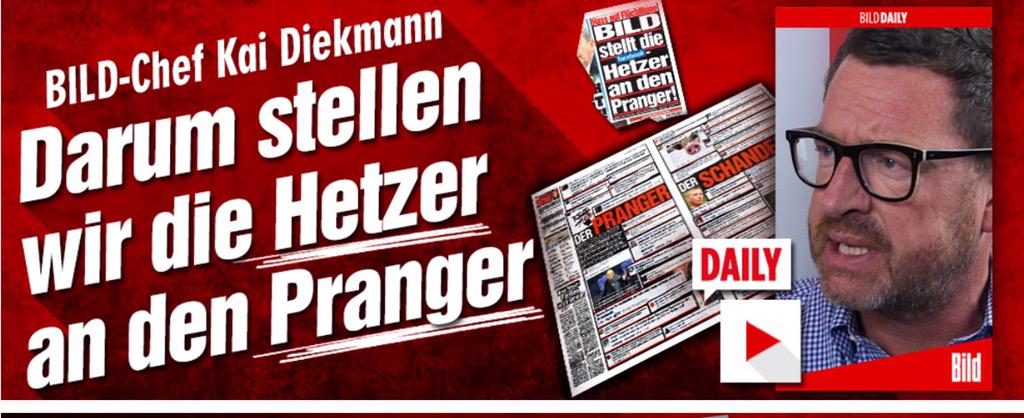 KaiDiekmann's tweet photo. Darum stellen wir die Hetzer an den Pranger! @BILD https://t.co/dg0NjVTXmJ https://t.co/dIlvDf1YTO