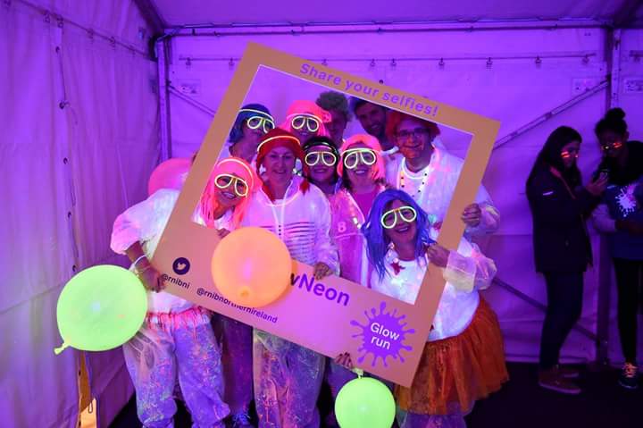 scroogey_ni's tweet photo. @BelfastTrust Sensory Support Services glow runners supporting @RNIBNI raising over ยฃ500 pounds #GlowNeon #GoSensory https://t.co/WEkroN6ENO