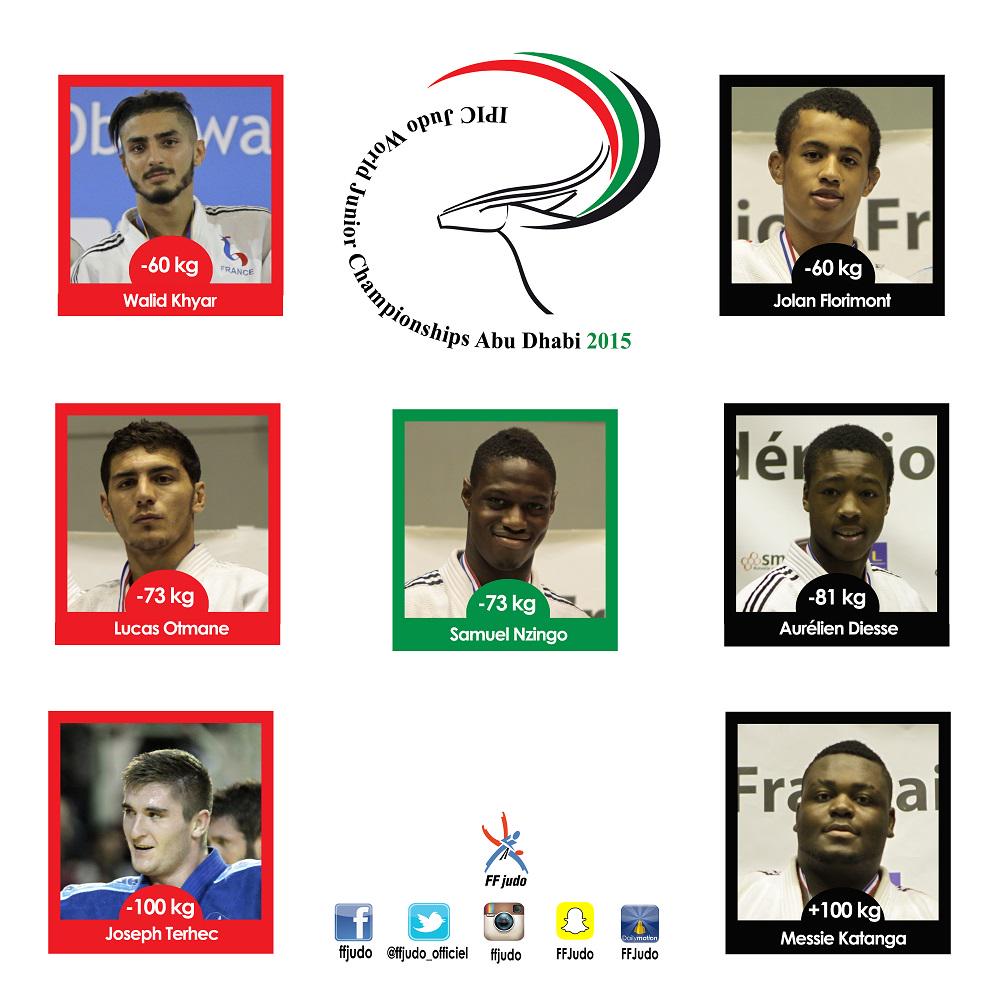 francejudo's tweet image. La sélection masculine pour les #WorldJudo2015 juniors qui ont lieux ce week-end à Abu Dhabi ! @IntJudoFed