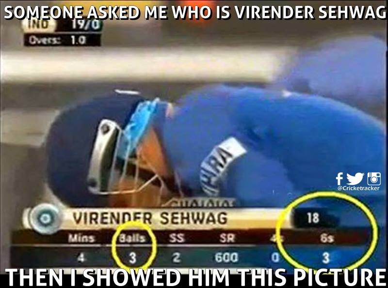 Happy Birthday Virender Sehwag; The most fearless opener. 