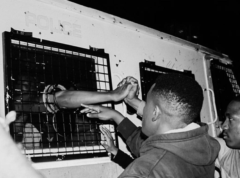 Genuinely looks like a moment taken straight out of the apartheid archives but not this was yesterday