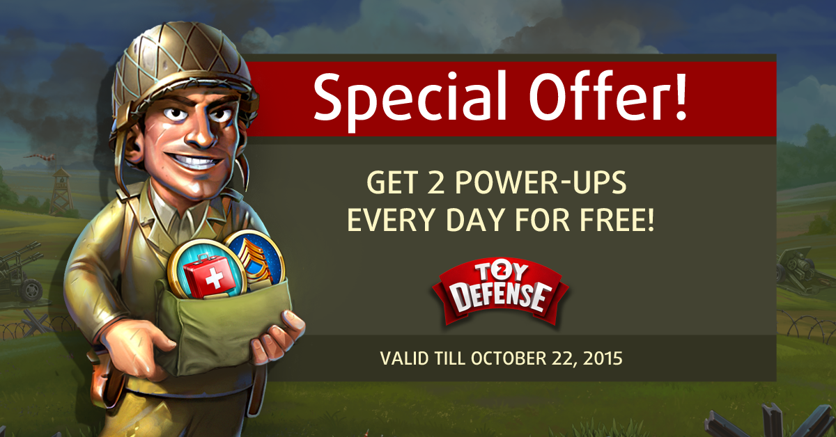 MelestaGames's tweet photo. Special Offer: Two FREE power-ups every day during #Special! #giveaway #TD #TowerDefence https://t.co/XBOzqLe7Kl