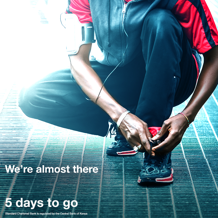 StanChartKE's tweet photo. You’re a few days closer to the finish line. RT if you’re ready for the #NairobiMarathon. https://t.co/bPliwojEGA
