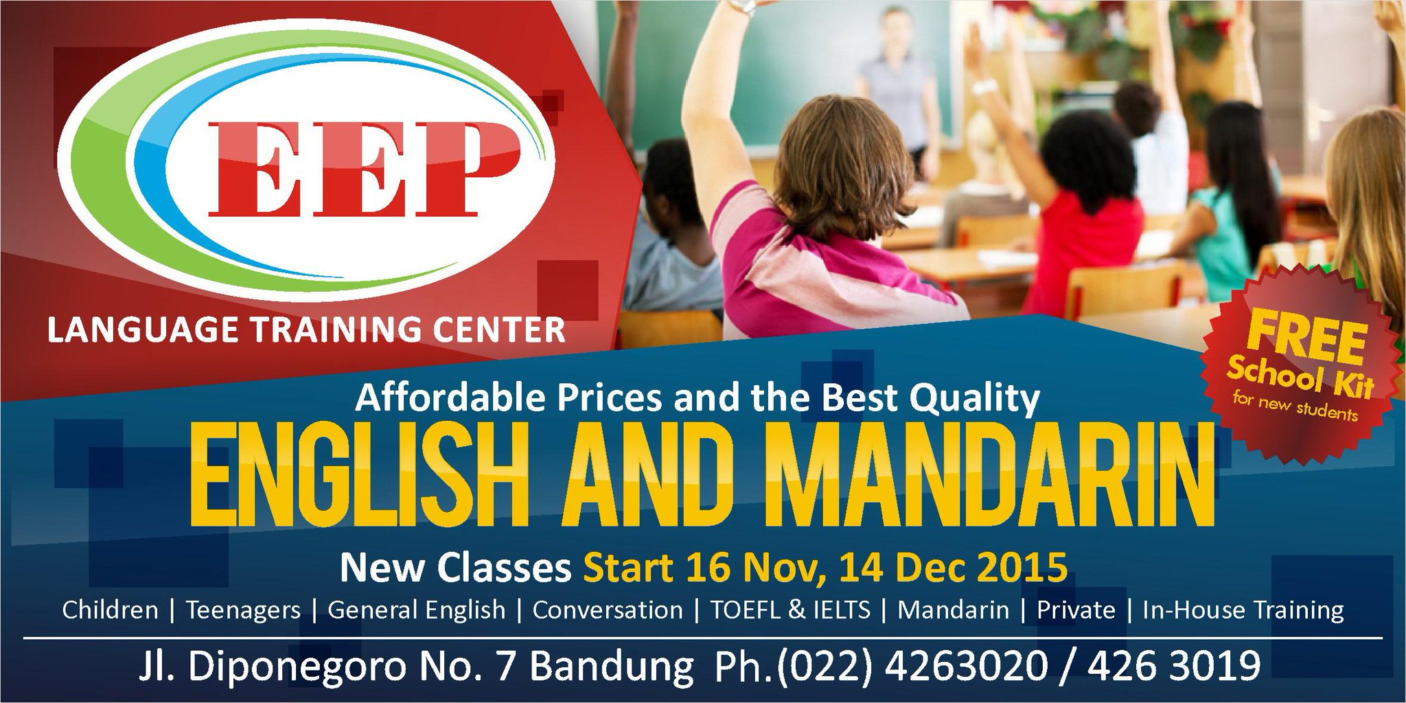 EEP sur Twitter "Bingung cari tempat kursus bahasa Inggris & Mandarin yang paling Ok di Bandung Dateng langsung aja ke EEP yaaaa