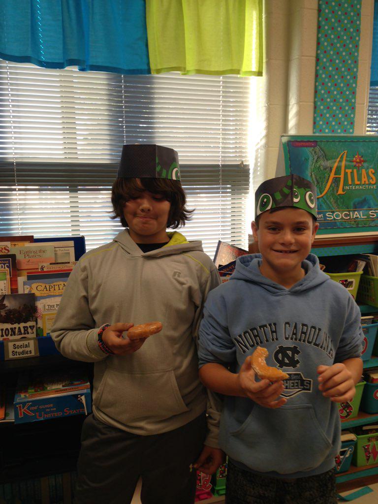 Congrats to Joe for winning the Krispy Kreme prize for our fundraising Dollar Days last week! <a href="/RSSMIllbridge/">MBES</a>