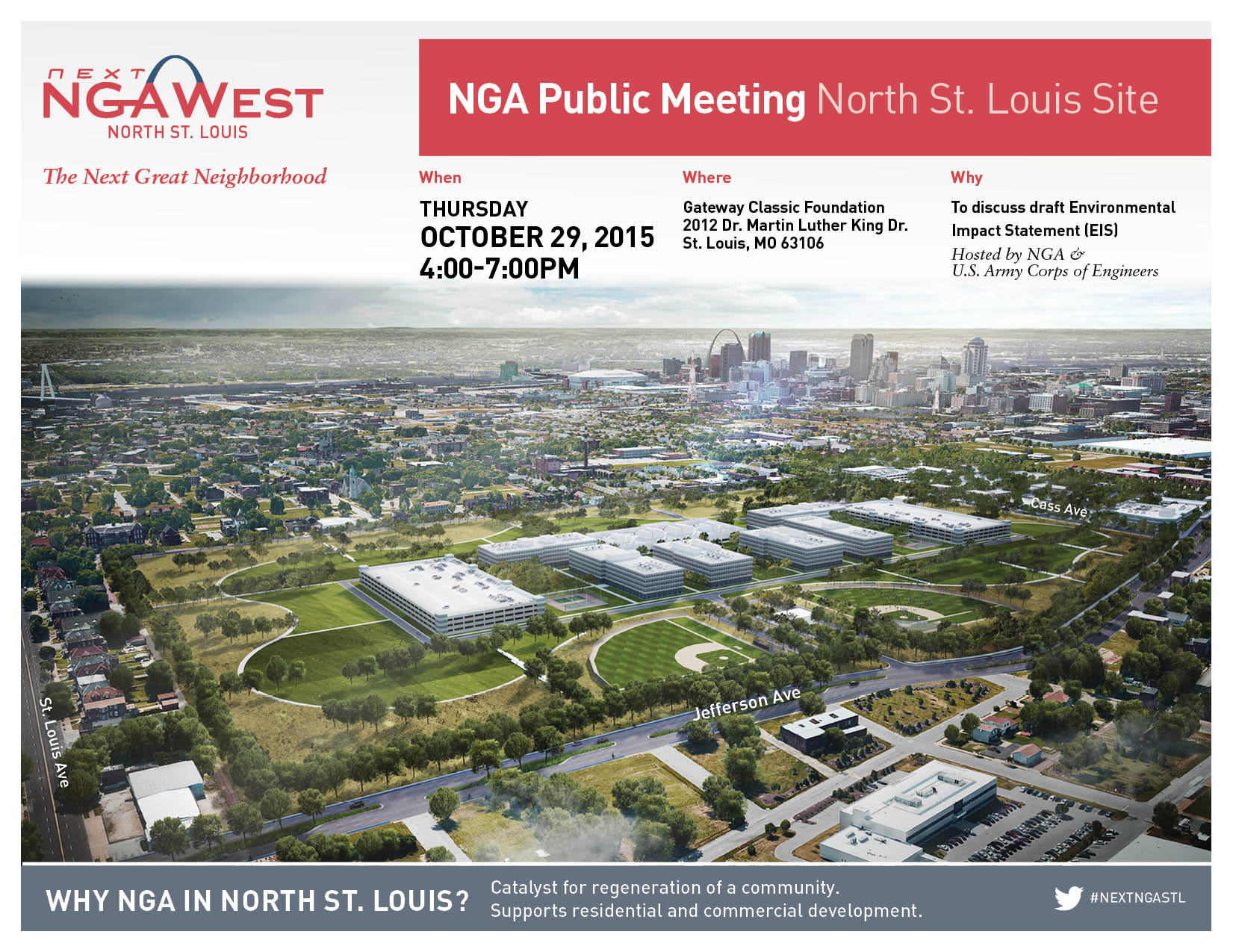nextNGASTL on X: Please come show your support for the next NGA West HQ in  N. St. Louis at the 10/29 Public Meeting from 4-7pm!   / X