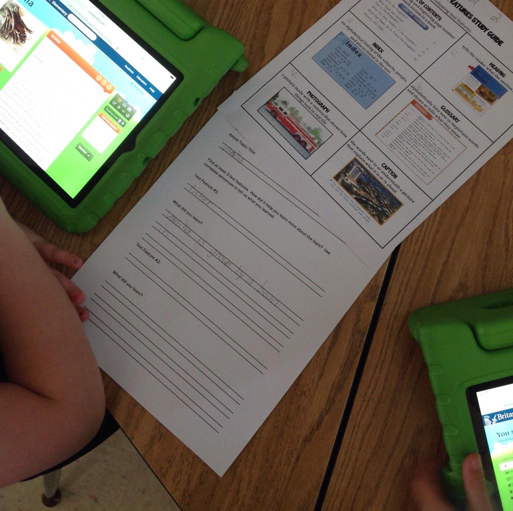 OSPiKids's tweet image. Using Encyclopedia Britannica to search for nonfiction text features. #fxw #2ndgrade