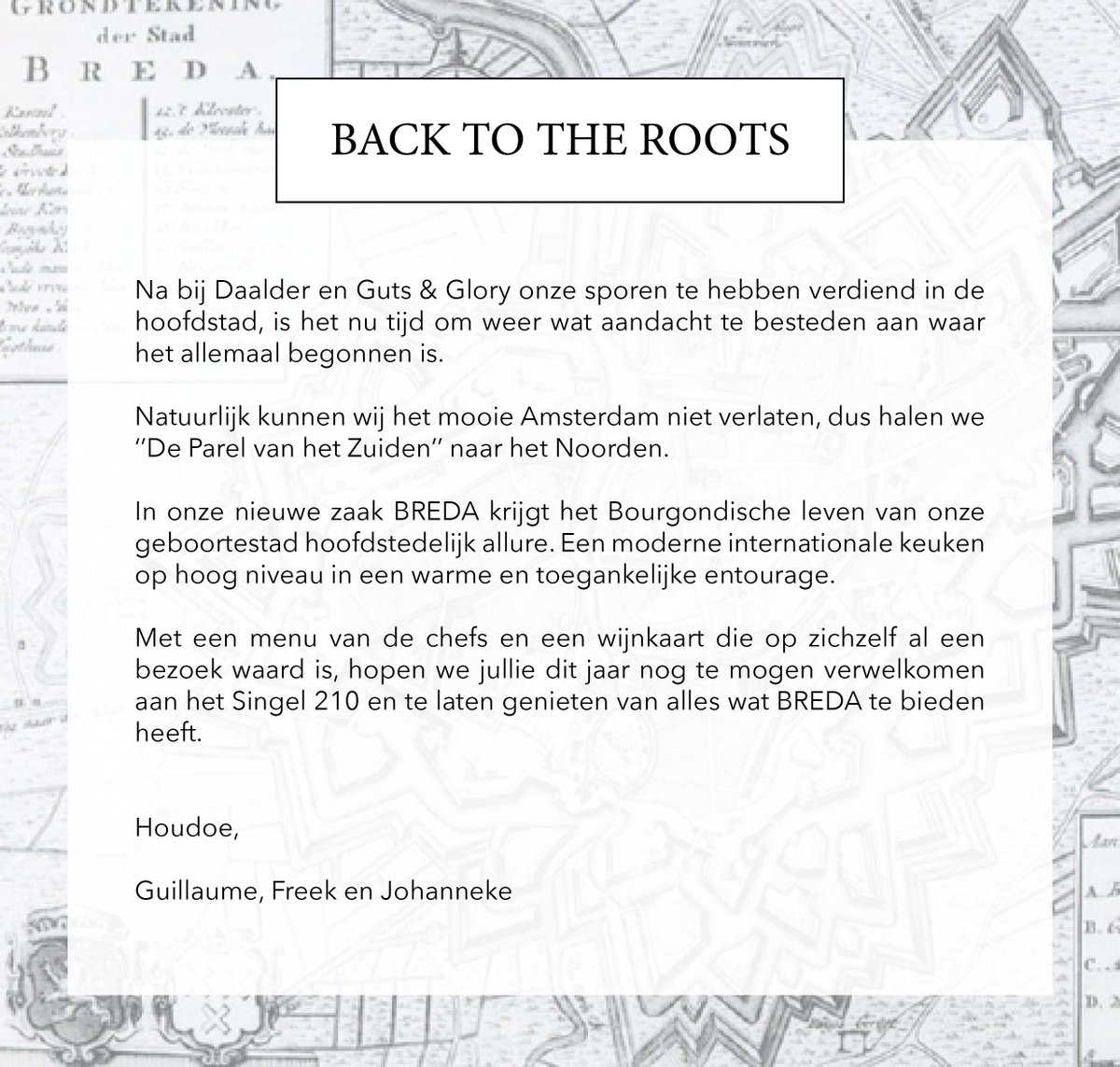 Volg nu <a href="/RestaurantBREDA/">Restaurant BREDA</a> #ComingSoon #RestaurantBREDA #Amsterdam #Breda #NewRestaurant #New #Goodfood