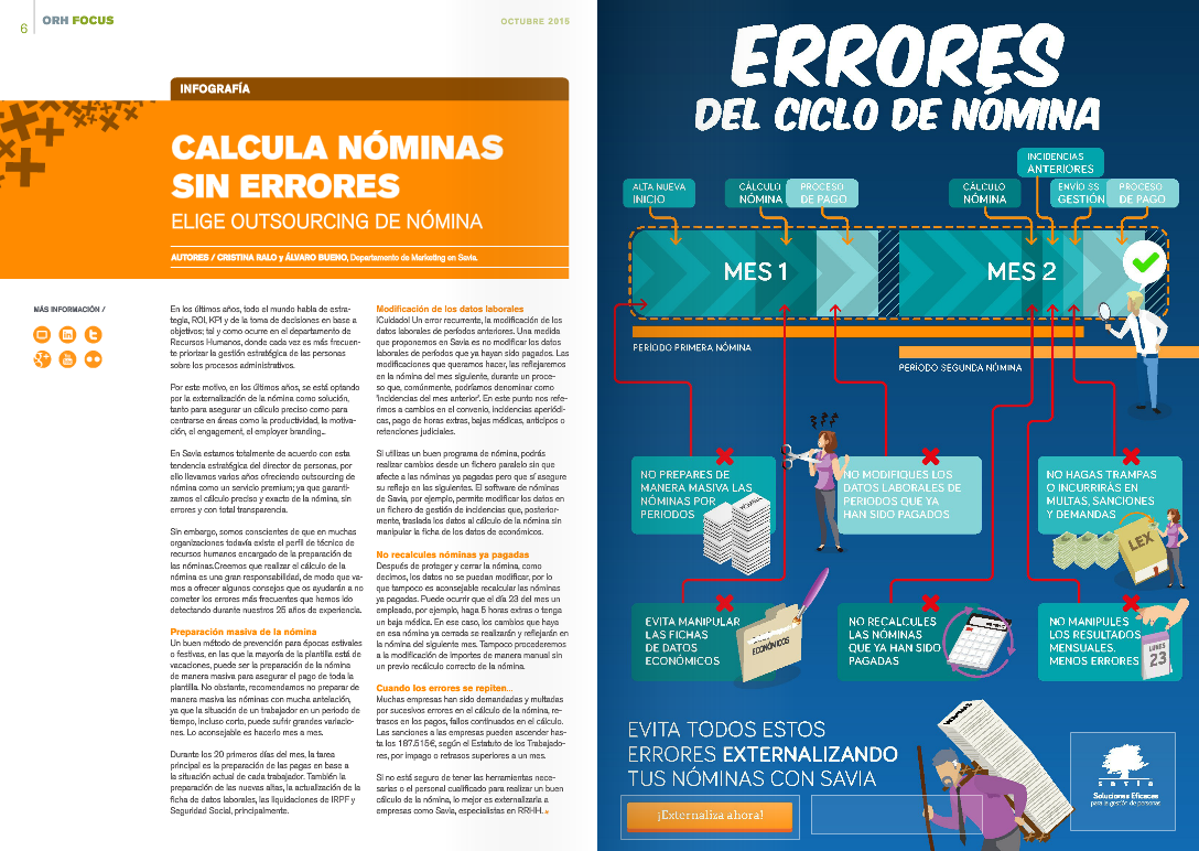 Humannova's tweet photo. La #Infografía de @Savia_RRHH habla sobre los errores del ciclo de nómina https://t.co/Eyi7Rmai0d #Focus32 https://t.co/Pq2FF0TjJp