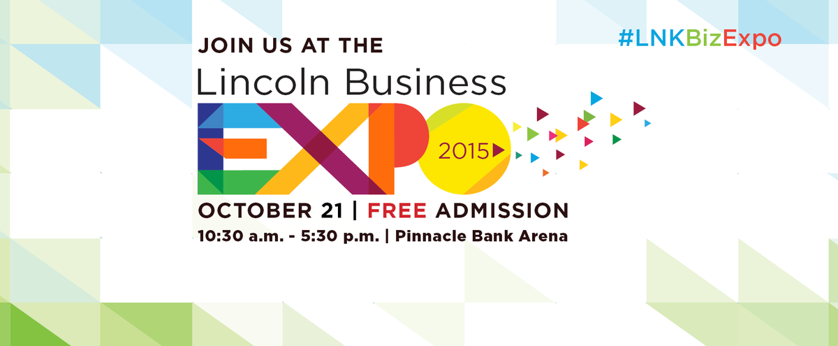 Visit us at <a href="/PinnacleArena/">Pinnacle Bank Arena</a> October 21st FREE Admission! <a href="/LincolnChamber/">Lincoln Chamber</a> <a href="/CityOfLincoln/">City of Lincoln, Nebraska</a> <a href="/DowntownLincoln/">Downtown Lincoln</a> #LNKBizExpo