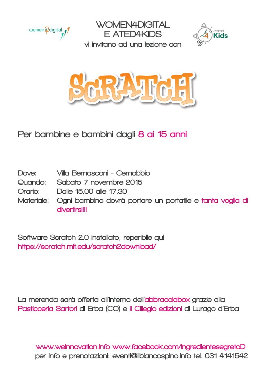 atedIctTicino's tweet image. #ated4kids #CoderdojoTicino #women4digital @scratch #coding #kids #ENJOY 
Sabato 24.10.2015 @villabernasconi