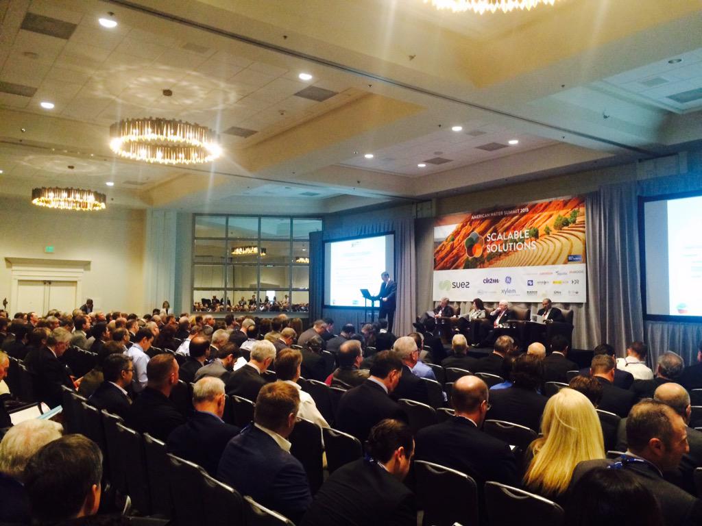 USAWaterSummit's tweet image. #AWS15 standing room only. #water #finance #tech
