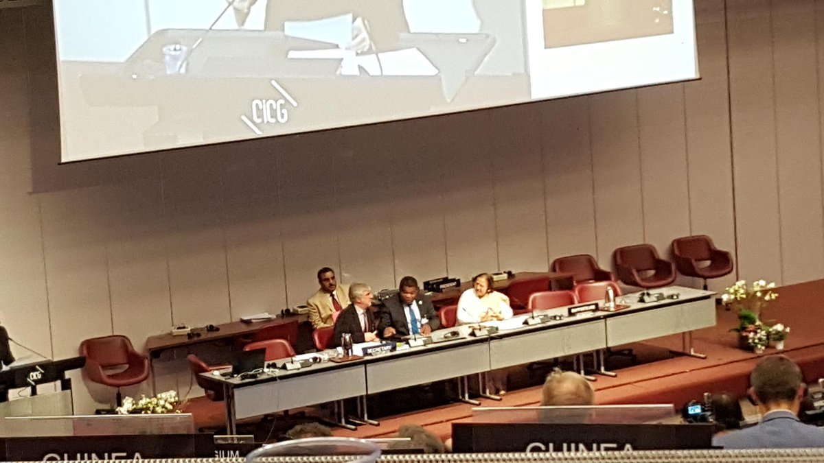 Dchautala's tweet photo. @SumitraTai taking the Chair at the IPU General Assembly with other MPs @IndiaUNGeneva #IPU133 #IPUGeneva https://t.co/5r7nGTyiIU