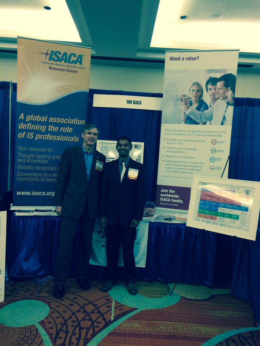 mnisaca's tweet photo. At the Cyber Security Summit today or tomorrow? Stop by to say Hi to our ISACA MN Chapter team! #MNISACA #ISACA https://t.co/HpRg6VztPr