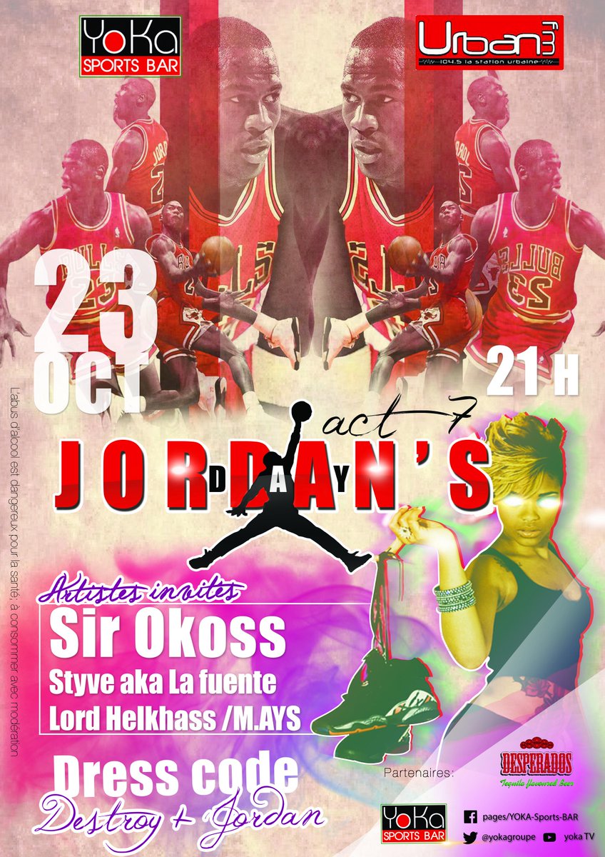 yokagroupe's tweet photo. Vendredi 23 Jordan's Day @ Yoka Sports Bar artistes invités:
Sir Okoss Lord Helkhass Styve (la fuente) M.Ays https://t.co/NbsmbT6Y1m