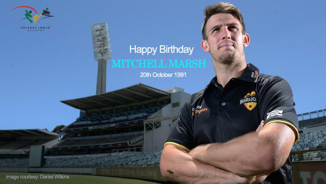 Wish young Australian Mitchell Marsh a very Happy
Birthday  