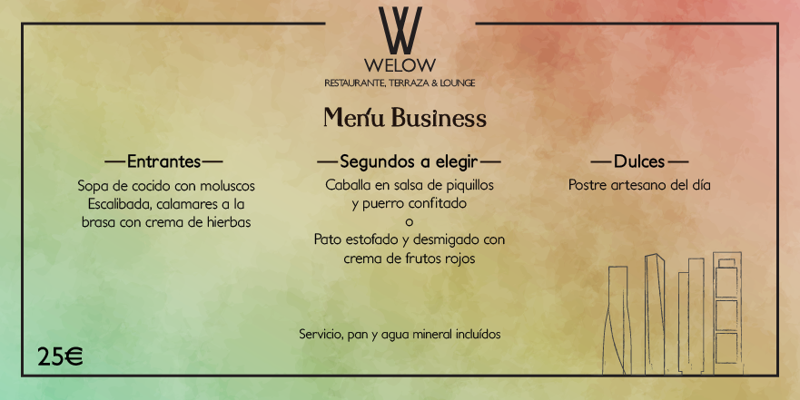 WelowRestaurant's tweet photo. Menú semanal de @WelowRestaurant ✅ Te esperamos con una oferta gastronómica de lo más completa😃 https://t.co/aedmQZbfLi