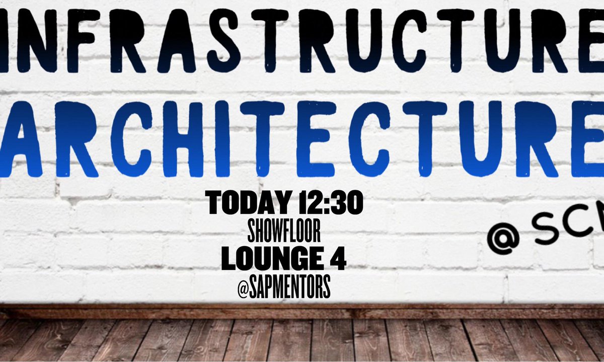 CBasis's tweet image. Call for architects at #SAPtd ! Join us 12:30 Lounge4. THE SCN initative for #sapadmin by @andysilvey #EXP27566