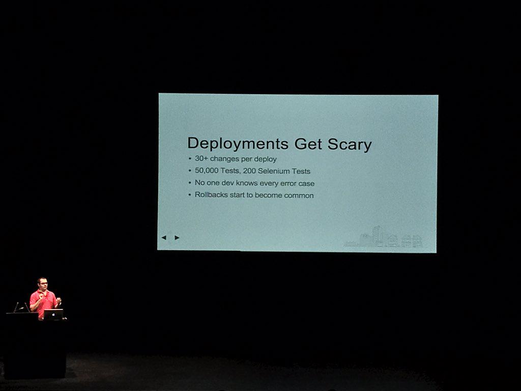 TCannadySF's tweet image. On deployment and testing at @YelpEngineering via @kenstruys #HTML5DevConf
