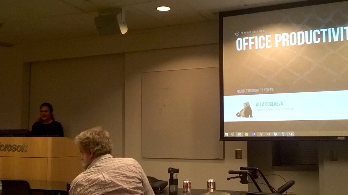 PrvkeSolutions's tweet image. Here&apos;s our Seattle Technical Team Lead, Alla, presenting at #PSSPUG last week #SharePoint @PSSPUG