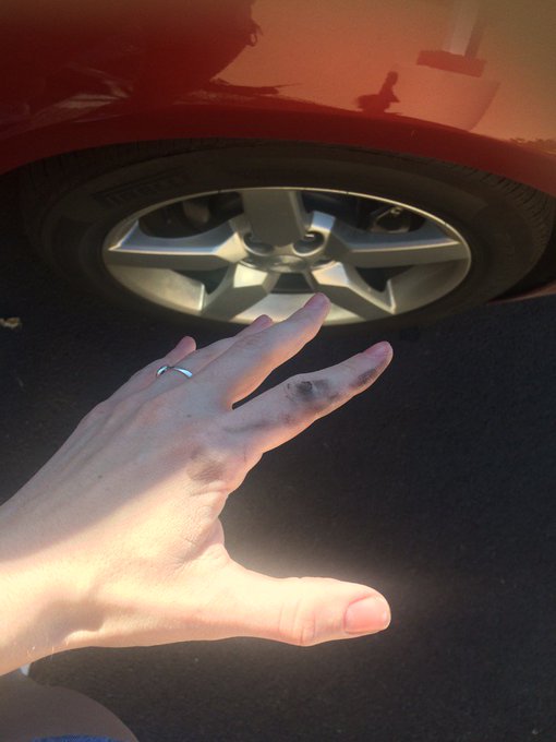 Feelin' like a badass cause I just pressurized my camaro tires in tiny jean shorts in the middle of the<a href="/tag/gaspaway"class="tags"><span>#gaspaway</span></a>