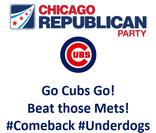 ChicagoGOP's tweet photo. @Cubs Beat Those Mets! #Comeback #Cubs #Underdogs #MLBPostseason #ChicagoGOP https://t.co/6sVakLu42M
