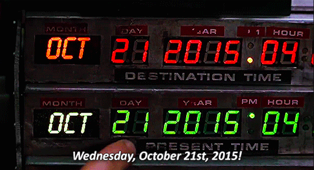 BuzzFeed's tweet photo. Great Scott! Today's the day!⚡️ 🕙 https://t.co/mRcQbV1P7T