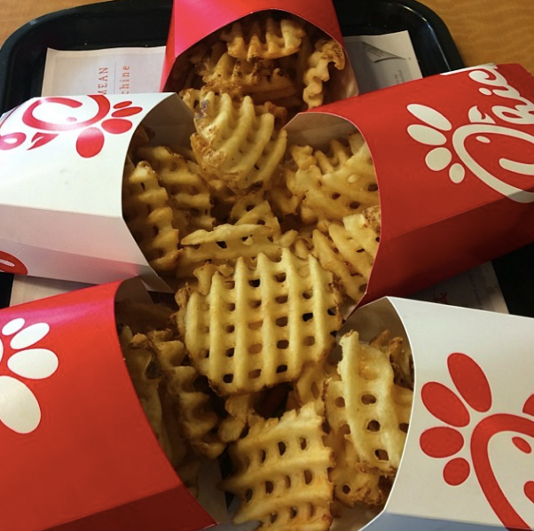 AftonRidgeCFA's tweet photo. Waffle fries are better shared with friends. Tweet us your zip code and you could win a #1 meal for you &amp; 3 friends! https://t.co/vvEgOmj5qA