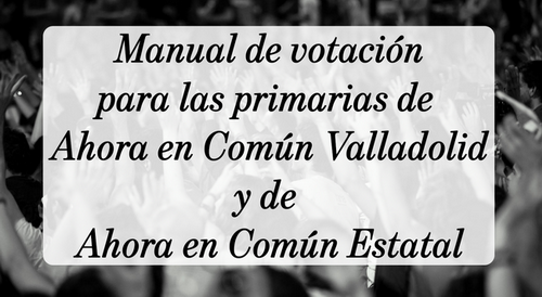 UnidadPopularVA's tweet photo. Manual para votar en nuestras #primarias y en las de @ahoraencomun
#YoConfluyo
https://t.co/c3CM5Qt1jt https://t.co/BQAlKv248n