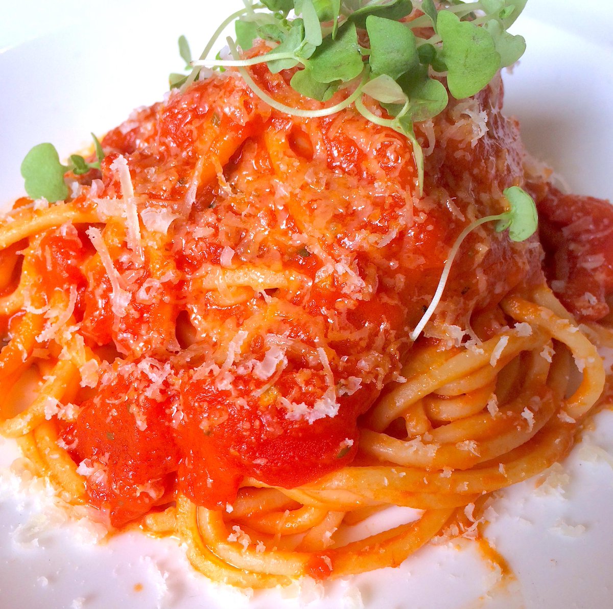 Spaghetti Pomodoro is one of the pasta dishes you can find on our new Italian-focused menu! bit.ly/1LupTRl