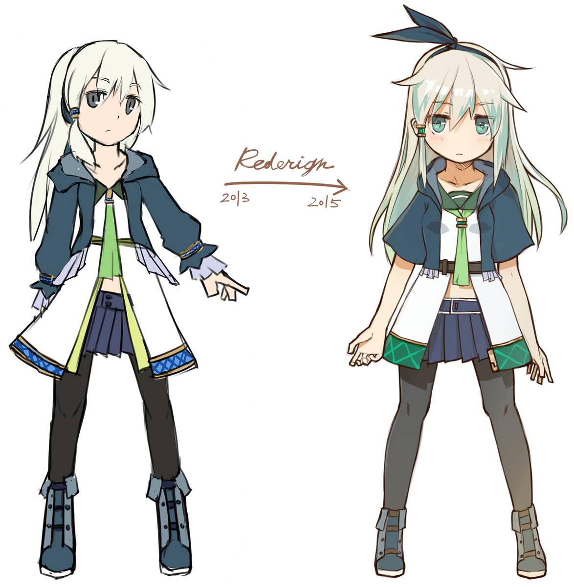 「過去作ったキャラをリデザインしてみたー。エメラルドと雲をキーワードにしていた希ガ」|渡コキュー■5/5COMITIA_C22aのイラスト