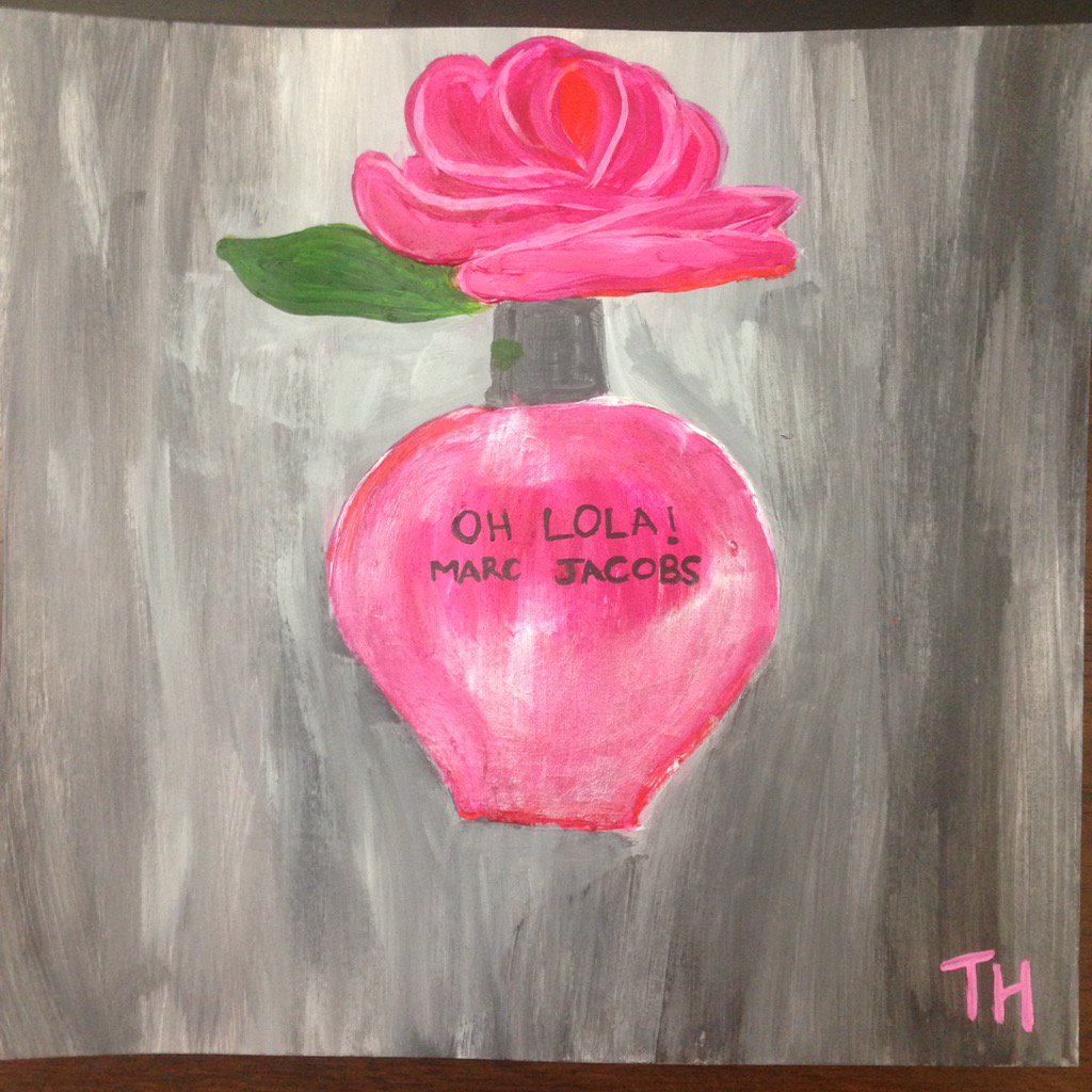 TriptaHoltz's tweet image. #marcjacobs #lola #ohlola #perfume #art #perfumepaintings #lavieenrose