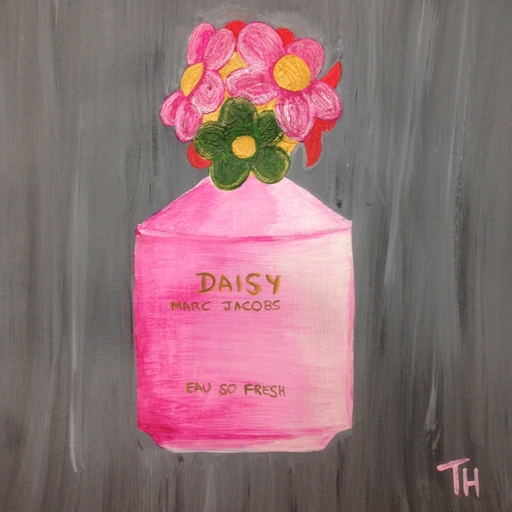 TriptaHoltz's tweet image. #marcjacobs #daisy #eausofresh #perfume #art #perfumepaintings #lavieenrose